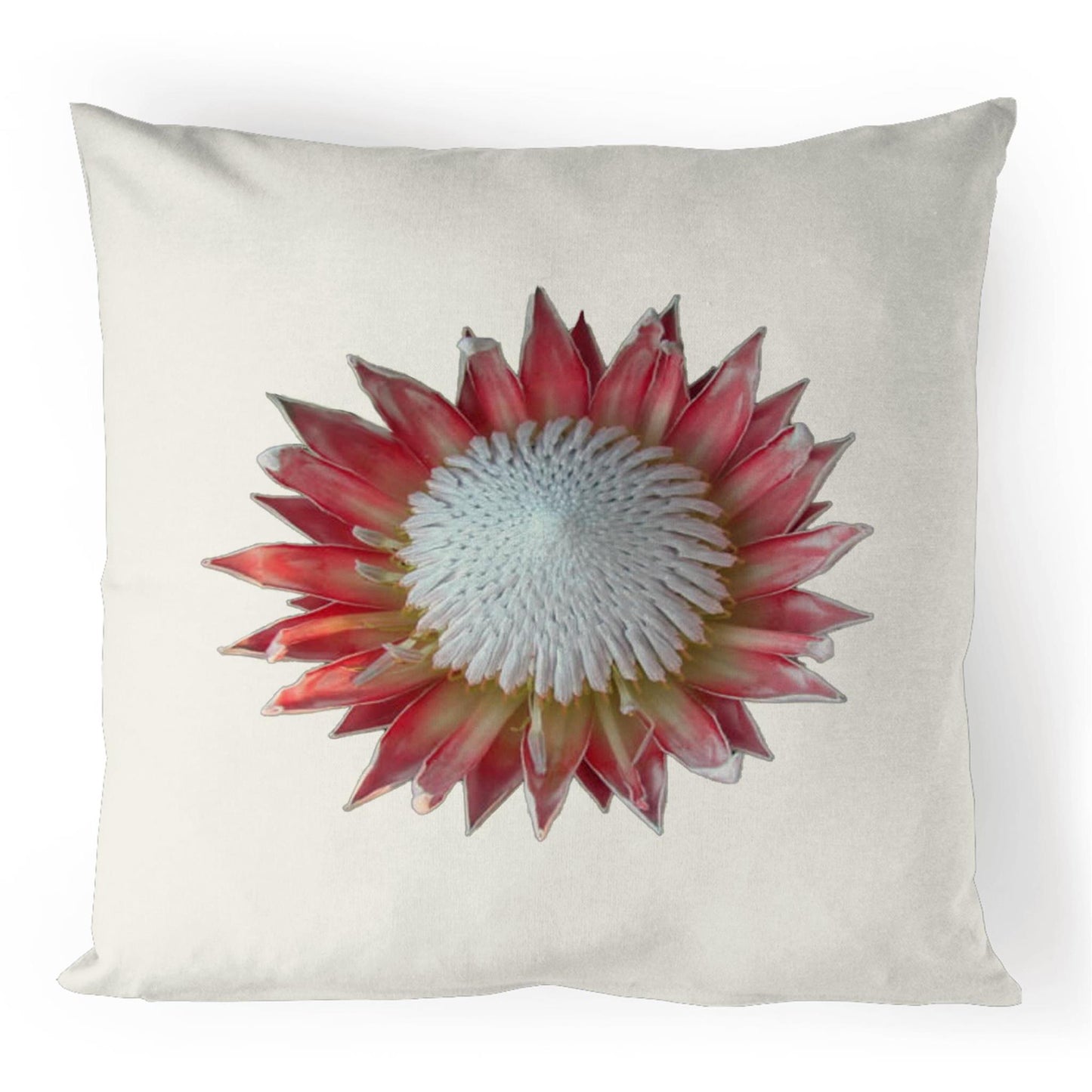 100% Linen Cushion Cover - Protea Design